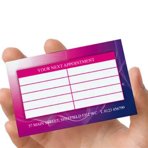 appointment card with nfc|appointment card printing.